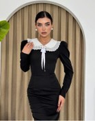 Resim Coventry Yakalı Elbise Siyah 