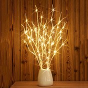 Resim 20-LED Söğüt Dalı Işıkları - Pille Çalışan, Enerji Tasarruflu Dekoratif Dize Işıklar Düğünler, Partiler & Ev Atmosferi için, Ağaç Dalı, Buket Dekorasyonu, Tatil Aksesuarı 