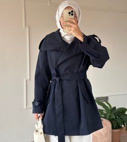 Resim Premium Lacivert Trençkot 