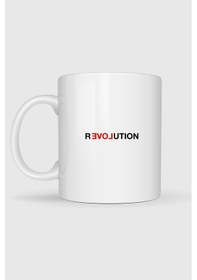 Resim Revolution - Love Baskılı Kupa Bardak beyaz 