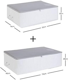 Resim Ocean Home Textile 2'li Gri Renk Stuff & Things Baza Altı Hurç Set 