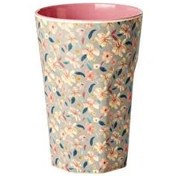 Resim Melamin Bardak - Büyük Boy Pembe Çiçek Rice