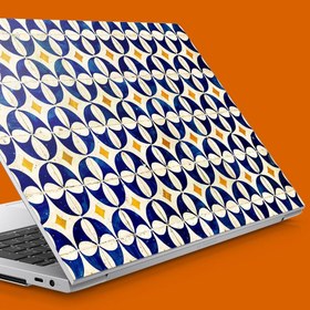 Resim Mavi Sarı Çini Karo Notebook Sticker, Laptop sticker,, Hp Sticker, Asus Sticker, 15.6 inç Sticker 