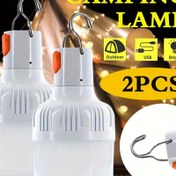 Resim 2 ADET Çok İşlevli LED Acil Durum Işıkları: Asılı Taşınabilir Fenerler, USB Şarj Edilebilir, Kamp, Barbekü, Macera, Balıkçılık, Yürüyüş, Seyahat ve Dağcılık İçin Uygundur 