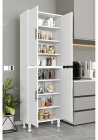 Resim Ae-2086 Bala Beyaz Çok Amaçlı Mutfak Dolabı&banyo Dolabı, Kiler 