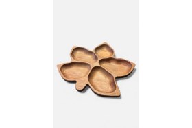 Resim Ayd Ahşap Kayın Ağacı 5 Bölmeli Ahşap Sunum Tabak | Doğal Masif, 18 mm Kalınlık, 14.3 mm Derinlik | Servis ve Kahvaltılık 