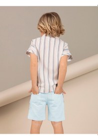 Resim Denokids Ollie&Olla Çizgili Dokuma Erkek Çocuk Gömlek Çok Renkli 