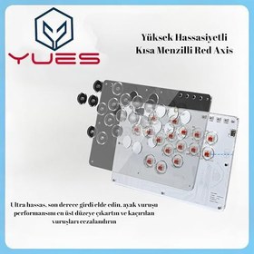 Resim YUES Fighting Stick Arcade Stick PS4/PS3/PC/Steam/Android/iOS Uyumlu, RGB Aydınlatmalı Arcade Joystick, Dövüş Oyunları İçin Kablolu Oyun Kontrolcüsü 