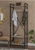 Resim Wood House - Duru Vestiyer Portmanto - Ceviz 