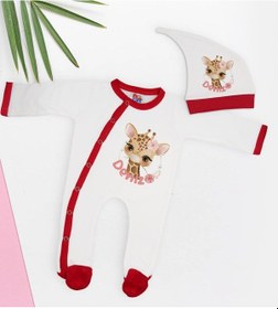 Resim Bk Kids Kişiye Özel Bebek Kıyafeti, Bebek Giyim Hediyesi, Tulum Zıbın Ve Kukuletalı Şapka Seti-5 Çok Renkli 
