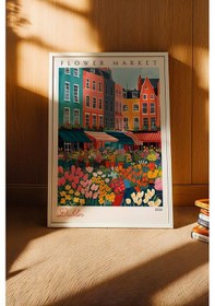 Resim Dublin İrlanda Çerçeveli Tablo Seyahat Severlere Salon Ve Ofis İçin Estetik Duvar Dekoru Travel Flower Market 