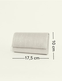 Resim NAZART Kadın Minik Kristal Simli Altın Abiye Clutch Portföy Zincir Askılı El Düğün Nişan Gece Çantası 