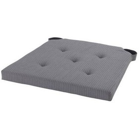 Resim Sandalye Minderi Gri Renk MeridyenDukkan 35/42x40x4 cm IKEA Cırt Cırtlı Bantlı 
