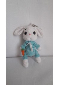 Resim Amigurumi Mavi Anahtarlık 