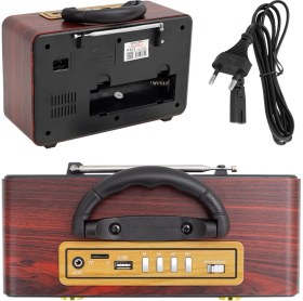 Resim MagicVoice MV-115BT USB - SD - FM - Bluetooth Destekli Nostaljik Radyo 