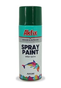 Resim Akfix Akrilik Sprey Boya 400Ml Parlak Yeşil 