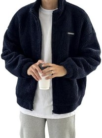 Resim Oversize Peluş Tam Fermuarlı Sweatshirt Peluş İçi Polarlı Sherpa Kumaş Sweatshirt 