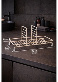Resim Karteya Kare Premium Metal Sıvı Sabunluk Standı 250 Ml Ve 500 Ml Uyumlu Sadece Stand Krem 