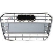 Resim Karva Audi A6 S6 Ön Panjur Izgara 2012-2014 Krom Gri 