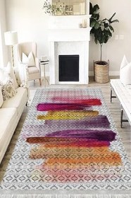 Resim Pastel Westa Kaymaz Tabanlı Yıkanabilir Antibakteriyel Dijital Baskı Pastel Halı Kilim, PS-6005A-WST-100X350 