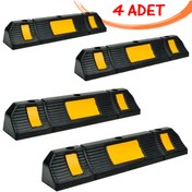 Resim İlgi Trafik Kauçuk Otopark Malzemeleri Kauçuk Otopark Stoperi Araç Durdurucu 60 cm (4 ADET) 