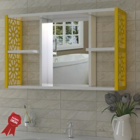 Resim Remaks Terek Remaks Aynalı Banyo Dolabı Sarı 