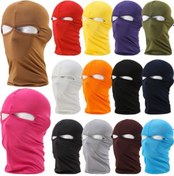 Resim Balaclava Maskesi 2 Delik Kayak Maskesi Tam Yüz Maskesi Boyun Isıtıcı Motosiklet Kaskı Diğer 