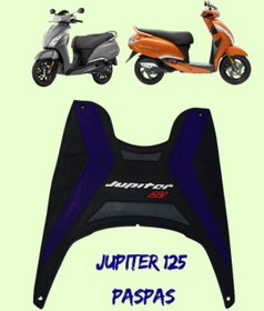Resim CTR TVS Jupiter 125 Paspas Mavi – Kaymaz Esnek Kauçuk Zemin Koruyucu Scooter Aksesuarı 