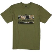 Resim Quiksilver Tropical Rainbow Erkek Yeşil Tişört 