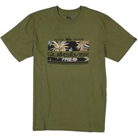 Resim Quiksilver Tropical Rainbow Erkek Yeşil Tişört 