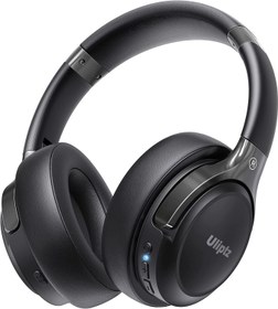 Resim Uliptz Mikrofonlu Bluetooth kulaklık, 65 saat çalma süresi, 3 EQ ses modu, HiFi stereo kulaklık, kablosuz kulak üstü, katlanabilir, hafif, Bluetooth 5.2 kulaklık, seyahat/ofis/cep telefonu/TV/PC için 