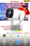 Resim Angenehm Kablosuz YENİ PRO 1080P 4K ULTRA HD SonVersiyon Şarjlı Projeksiyon Android Wifi BT Sinema Projektör 