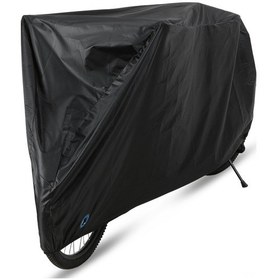 Resim Maiyame Dağ Ve Yol Bisikletleri İçin Su Geçirmez, Yırtılmaz Polyester Bisiklet Örtüsü - Kilit Delikli, Hızlı Çıkarılabilir, Taşınabilir Siyah 