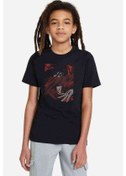 Resim Anime One Punch Man Baskılı Unisex Çocuk Siyah T-Shirt (528338755) 