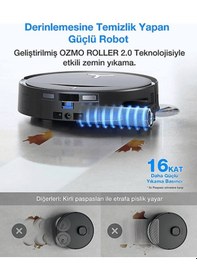 Resim Ecovacs T80S Omni Robot Süpürge + Mop Siyah 