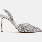 Resim Freya Kadın Gümüş Pullu Topuklu Ayakkabı Gümüş 