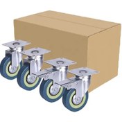 Resim Dashanshop 2 Inç 4lü Set Frenli Ve Döner Pvc Tekerlek 200 Kg Kapasite 