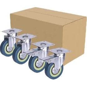 Resim Dashanshop 2 Inç 4lü Set Frenli Ve Döner Pvc Tekerlek 200 Kg Kapasite 