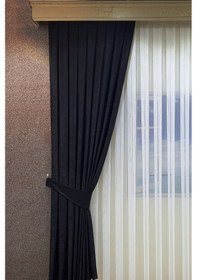 Resim Siyah Soft Fon Perde Siyah 