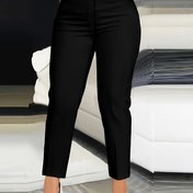 Resim Kadınlar İçin Şık Esnek Dar Kesim Düz Paça Pantolon - Günlük ve Resmi Kullanım için Tek Renk Her Mevsime Uygun Makinede Yıkanabilir Pantolonlar, Çok Yönlü Giyim | Minimalist Tasarım | Dayanıklı Kumaş 