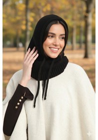 Resim Sosyal Çarşı Siyah Balaclava Triko Başlık Siyah 