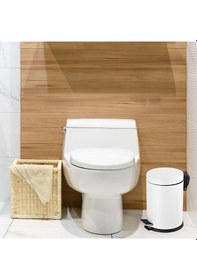 Resim Foreca Pedallı Çöp Kovası Beyaz 12 Lt Beyaz 