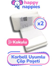 Resim HappyNappies 15/16 lt Uyumlu Yerli Malı Muadil Çöp Poşeti - 2 Paket - 1000 Adet Bebek Bezi Kapasitesi 