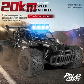 Resim 1RC Off-Road Çocuk Oyuncak Araba, çeşitli araziler ihtiyacına uygundur, dış mekan kum/ot off-road oto arabası, şok emici büyük lastik tescili alaşım gövde ve zarif hediye pakesiyle gelir. Şimşek Hızlı RC Arazi Arabası ile eğlence dolu anlar ya da Noel'e özel harika hediyesi. Otlu Zeminlerden Gezinti, İdeal Tatil Arkadași. Dayaníklı Şasi Saqlamalığa, Sert Tercume Alașimi Görünüşlü Yapısıyla Uzun Ömürleme Garantisi 