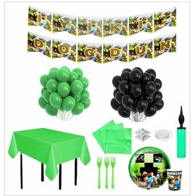 Resim Minecraft Temalı Doğum Günü Seti 