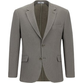 Resim Kiğılı Regular Fit Düz Seersucker Ceket 