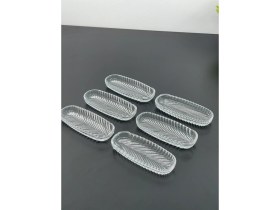 Resim 6 Lı Cam Mini Kayık Tabak Kase Kahvaltılık 14*6cm 