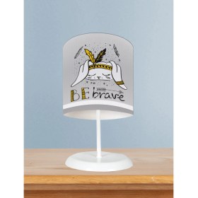 Resim Mekta Home Bebek ve Çocuk Odası Cesur Ol Kızılderili Desenli Abajur 