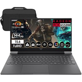 Resim HP Victus 15-FB2028NT AMD RYZEN 5 7535HS 32GB RAM 1TB SSD RX6550M 144Hz Fdos 15.6" & Cimete Çanta 