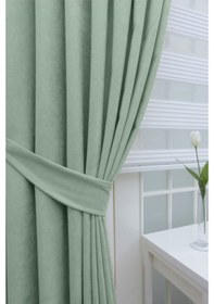 Resim Evdepo Home Deniz Soft Pileli Fon Perde Mint 